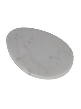 NEW Bullseye’s Playground White Marble Egg Shaped Serving Board